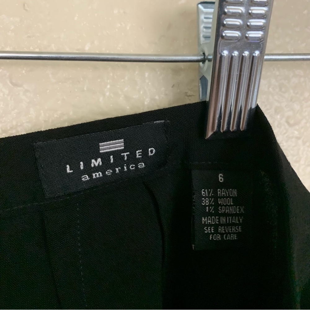 Limited America Black Wool Blend Pencil Skirt Size 6 - Picture 5 of 7